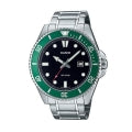 CASIO COLLECTION & VINTAGE DIVER DATE 200M - GREEN MDV-107D-3AVEF Date Armbanduhr 46 mm Grün ansicht-3