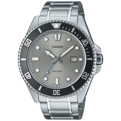 CASIO COLLECTION & VINTAGE DIVER DATE 200M - GREY MDV-107D-8AVDF Date Armbanduhr 46 mm Grau