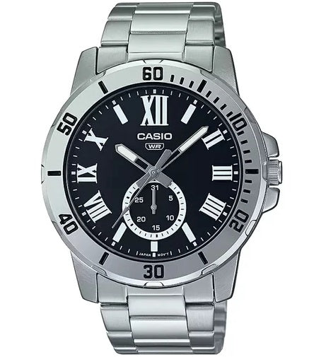CASIO COLLECTION & VINTAGE DIVER DATE - BLACK MTP-VD200D-1BUDF Date Armbanduhr 45 mm Schwarz