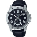 CASIO COLLECTION & VINTAGE DIVER DATE LEATHER - BLACK MTP-VD200L-1BUDF Only Time Armbanduhr 45 mm Schwarz ansicht-3