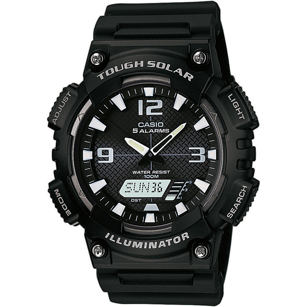 CASIO COLLECTION & VINTAGE DIVER - ILLUMINATOR TOUGH SOLAR - BLACK AQ-S810W-1AVEF Multifunction Armbanduhr 48 mm Schwarz ansicht-3