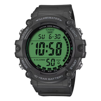 CASIO COLLECTION & VINTAGE DIVER - ILLUMINATOR WORLDTIME 10 YEARS BATTERY - COLOR SERIE - BLACK AE-1500WHC-1AVEF Multifunction Armbanduhr 51 mm Schwarz ansicht-2