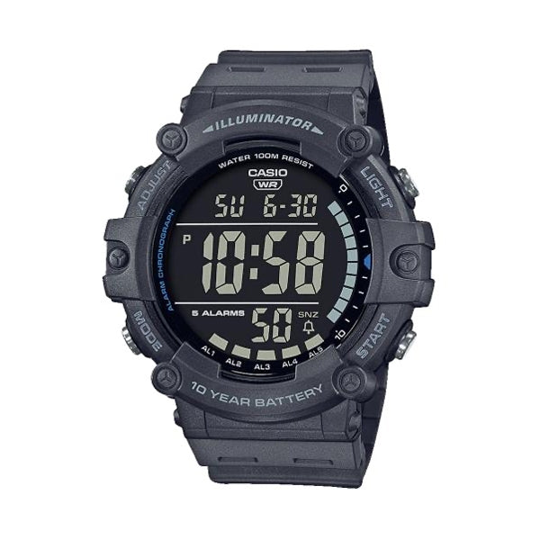 CASIO COLLECTION & VINTAGE DIVER - ILLUMINATOR WORLDTIME 10 YEARS BATTERY - GREY AE-1500WH-8BVEF Multifunction Armbanduhr 51 mm Grau