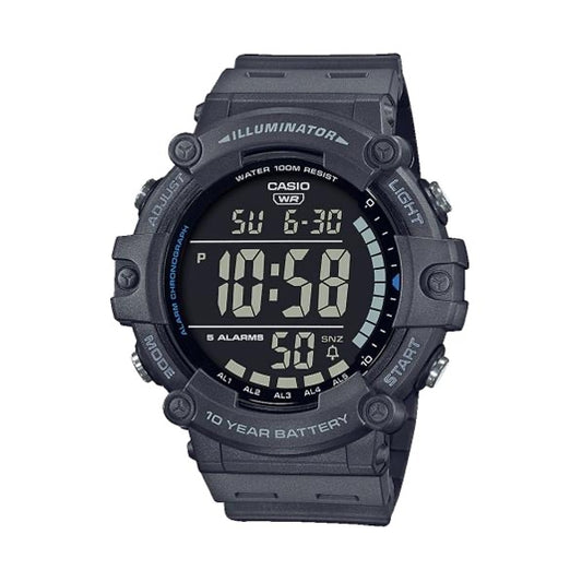 CASIO COLLECTION & VINTAGE DIVER - ILLUMINATOR WORLDTIME 10 YEARS BATTERY - GREY AE-1500WH-8BVEF Multifunction Armbanduhr 51 mm Grau