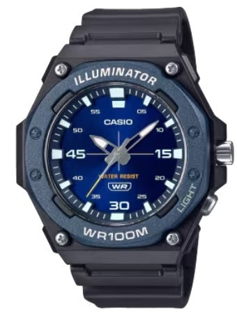 CASIO COLLECTION & VINTAGE DIVER - ILLUMINATOR WR 100MT - BLUE Herren Quarzuhr aus Kunststoff – Produktansicht
