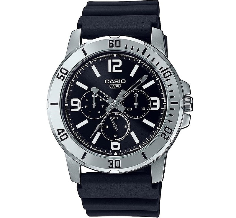 CASIO COLLECTION & VINTAGE DIVER MULTIFUCTION - BLACK MTP-VD300-1BUDF Chronograph Armbanduhr 45 mm Schwarz