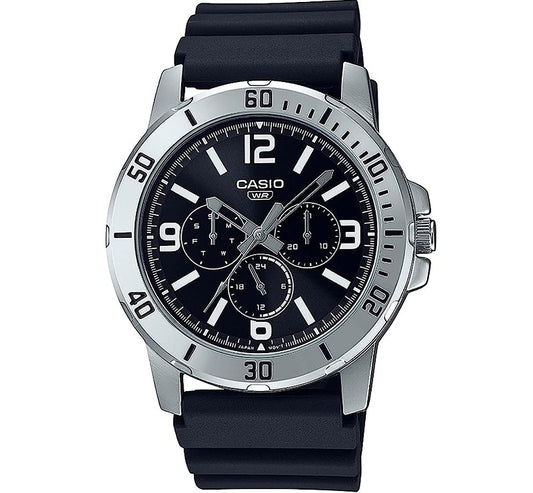 CASIO COLLECTION & VINTAGE DIVER MULTIFUCTION - BLACK MTP-VD300-1BUDF Chronograph Armbanduhr 45 mm Schwarz