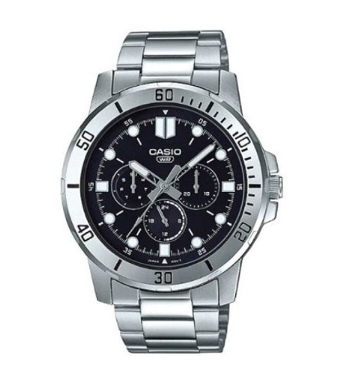 CASIO COLLECTION & VINTAGE DIVER MULTIFUCTION - BLACK MTP-VD300D-1EUDF Day - Date - 24H Armbanduhr 45 mm Schwarz