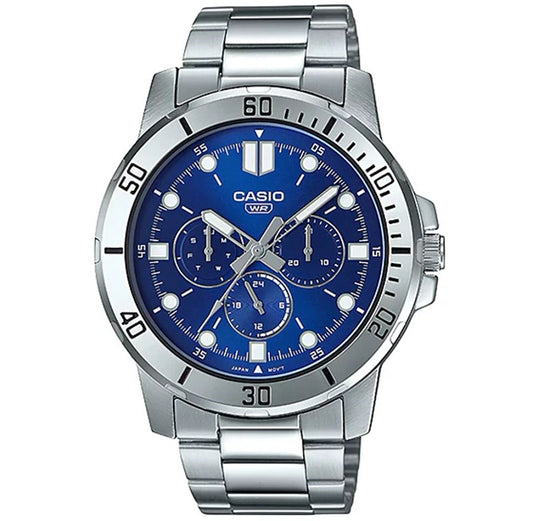 CASIO COLLECTION & VINTAGE DIVER MULTIFUCTION - BLUE MTP-VD300D-2EUDF Day - Date - 24H Armbanduhr 45 mm Blau