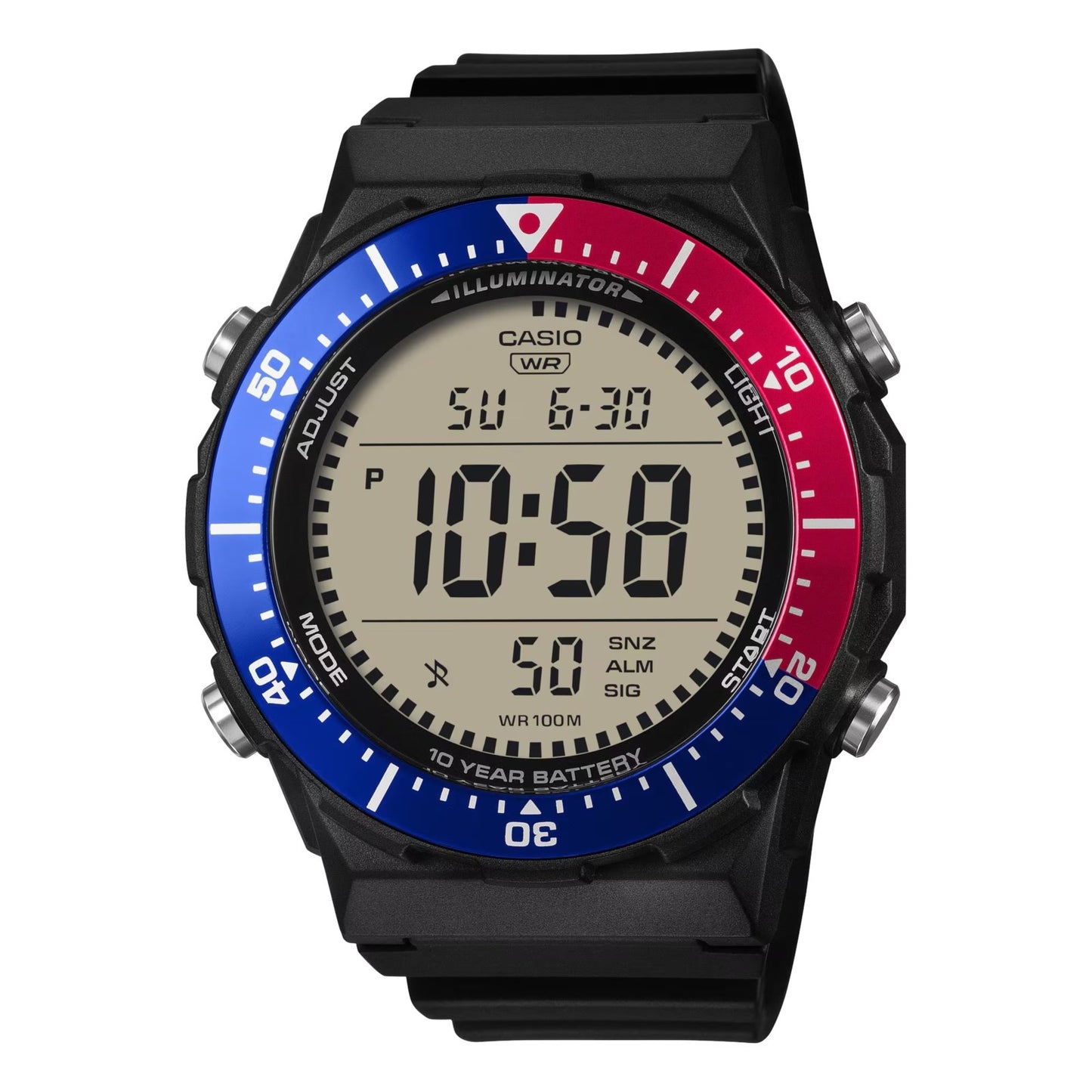 CASIO COLLECTION & VINTAGE DIVER - New Case LCD - BLACK AE-1700H-1A2VEF Multifunction Armbanduhr 47 mm Schwarz ansicht-2