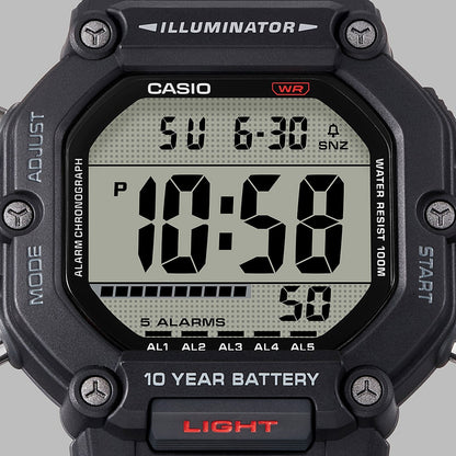 CASIO COLLECTION & VINTAGE DIVER - OVERSIZE 10 YEARS BATTERY - BLACK AE-1600H-1AVEF Multifunction Armbanduhr 49.5 mm Schwarz ansicht-3