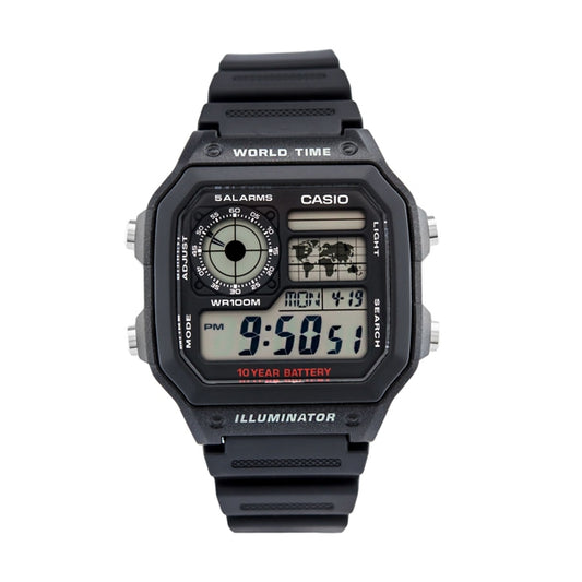 CASIO COLLECTION & VINTAGE DIVER - WORLD TIME ILLUMINATOR 5 ALARMS - FUTURE CLASSIC COLLECTION – Produktansicht