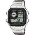 CASIO COLLECTION & VINTAGE DIVER - WORLD TIME ILLUMINATOR 5 ALARMS - FUTURE CLASSIC COLLECTION - SILVER STEEL AE-1200WHD-1AVDF Dual Time Armbanduhr 42 mm Silber ansicht-3