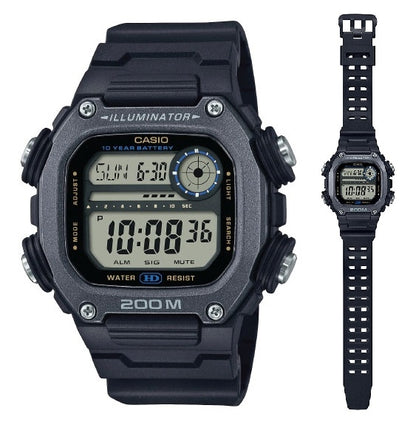 CASIO COLLECTION & VINTAGE DW-291HX-1AVDF Multifunction Armbanduhr 50 mm Schwarz