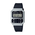 CASIO COLLECTION & VINTAGE EDGY COLLECTION - BLACK A100WEF-1AEF Multifunction Armbanduhr 40 mm Schwarz ansicht-3