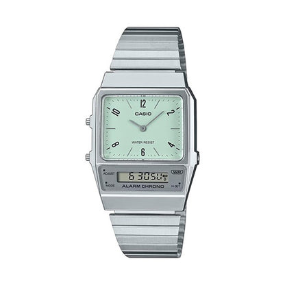 CASIO COLLECTION & VINTAGE EDGY COLLECTION - GREEN AQ-800E-3AEF Dual Time Armbanduhr 40 mm Grün ansicht-3