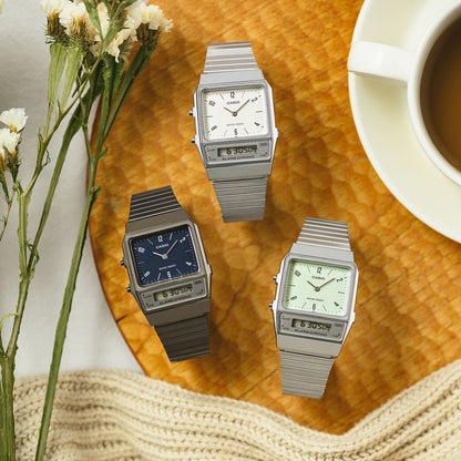 CASIO COLLECTION & VINTAGE EDGY COLLECTION - PETROL BLUE AQ-800EB-2AEF Multifunction Armbanduhr 40 mm Blau ansicht-2