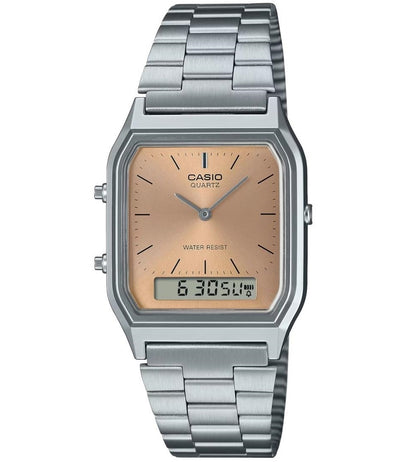 CASIO COLLECTION & VINTAGE EDGY COLLECTION SUNRAY DIAL - PINK COPPER AQ-230A-4AMQYES Sonnenbrille Rosa ansicht-2