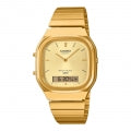 CASIO COLLECTION & VINTAGE EDGY ROUNDED SQUARE - GOLD AQ-240EG-9AEF Dual Time Armbanduhr 36 mm Gold ansicht-3
