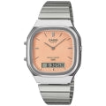 CASIO COLLECTION & VINTAGE EDGY ROUNDED SQUARE - ORANGE AQ-240E-4AEF Dual Time Armbanduhr 36 mm ansicht-3