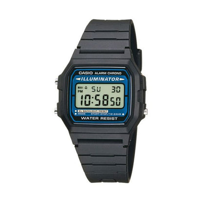 CASIO COLLECTION & VINTAGE F-105 BIO RESIN STRAP - BLACK F-105W-1AWYEF Multifunction Armbanduhr 35 mm Schwarz ansicht-3