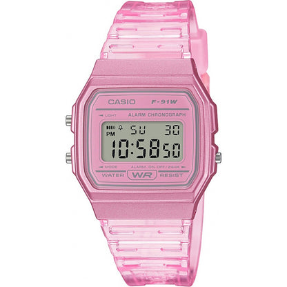 CASIO COLLECTION & VINTAGE F-91WS-4EF Armbanduhr Rosa