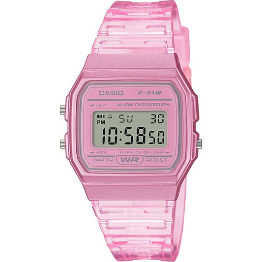 CASIO COLLECTION & VINTAGE F-91WS-4EF Armbanduhr Rosa