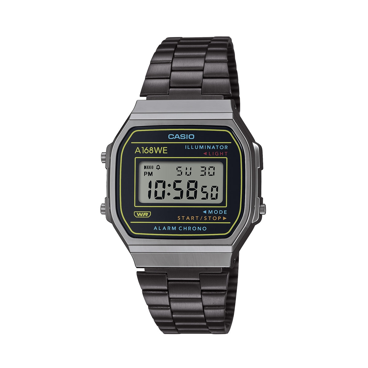 CASIO COLLECTION & VINTAGE ICONIC - 50th ANNIVERSARY BLACK A168WEHB-1AEF Multifunction Armbanduhr 36 mm Schwarz ansicht-3