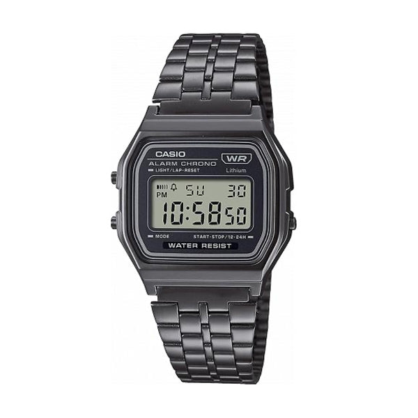 CASIO COLLECTION & VINTAGE ICONIC - ALL BLACK A158WETB-1AEF Multifunction Armbanduhr 33 mm Schwarz