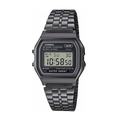CASIO COLLECTION & VINTAGE ICONIC - ALL BLACK A158WETB-1AEF Multifunction Armbanduhr 33 mm Schwarz