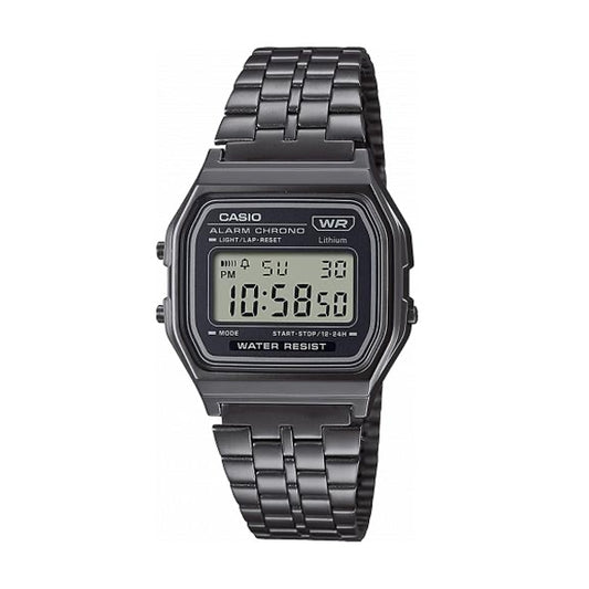 CASIO COLLECTION & VINTAGE ICONIC - ALL BLACK Unisex Quarzuhr aus Kunststoff mit Metal 33 mm – Produktansicht