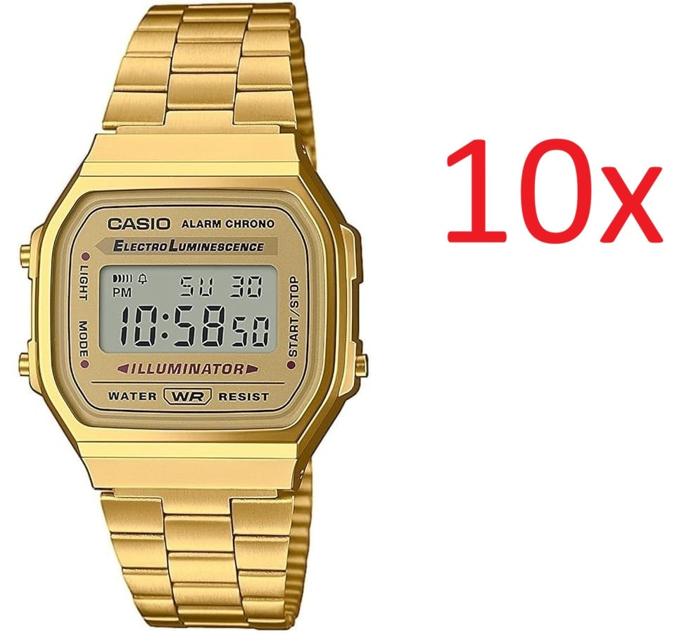 CASIO COLLECTION & VINTAGE ICONIC - ALL GOLD - PACK 10 PCS A168WG-9EF_10 Armbanduhr Gold ansicht-2