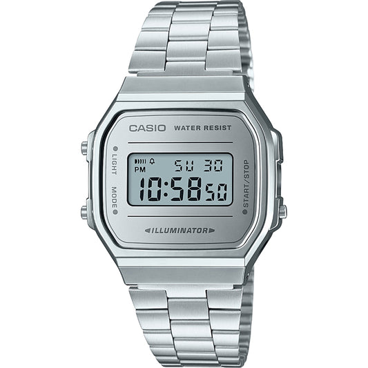 CASIO COLLECTION & VINTAGE ICONIC - ALL SILVER Unisex Quarzuhr aus Kunststoff mit Metal 36 mm – Produktansicht