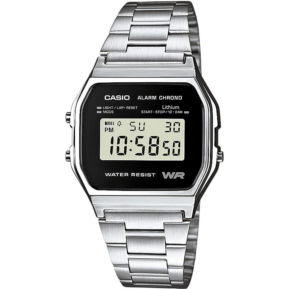 CASIO COLLECTION & VINTAGE ICONIC - BLACK A158WEA-1EF Multifunction Armbanduhr 33 mm Schwarz
