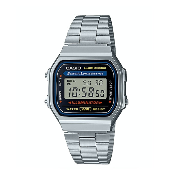 CASIO COLLECTION & VINTAGE ICONIC - CLASSIC BLACK A168WA-1YES Multifunction Armbanduhr 36 mm Schwarz