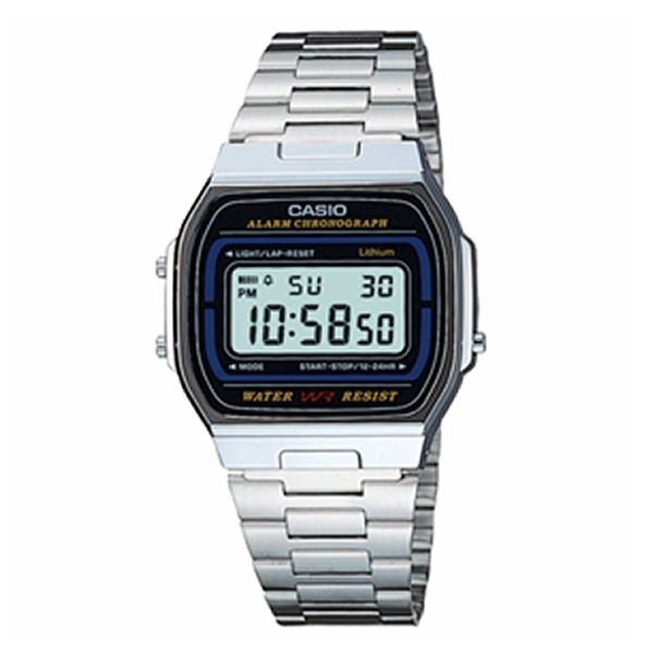 CASIO COLLECTION & VINTAGE ICONIC - CLASSIC SILVER A164WA-1VES Multifunction Armbanduhr 36 mm Silber