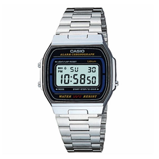 CASIO COLLECTION & VINTAGE ICONIC - CLASSIC SILVER A164WA-1VES Multifunction Armbanduhr 36 mm Silber