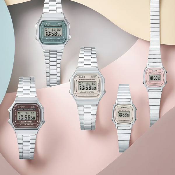 CASIO COLLECTION & VINTAGE ICONIC - CREAM A168WA-8AYES Multifunction Armbanduhr 36 mm ansicht-2