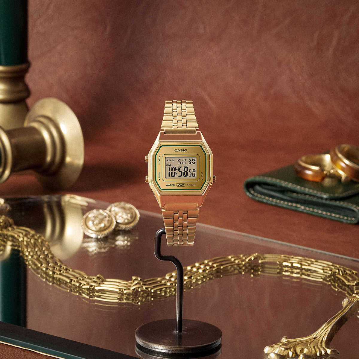 CASIO COLLECTION & VINTAGE ICONIC - GOLD LA680WEGV-9AEF Multifunction Armbanduhr 28 mm Gold ansicht-2