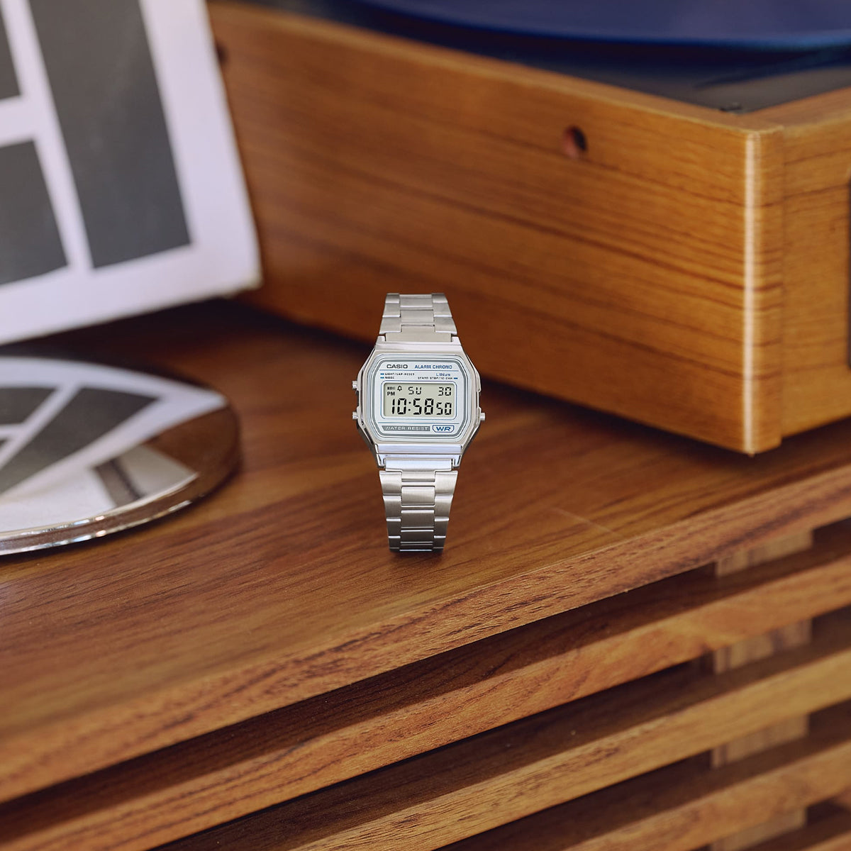 CASIO COLLECTION & VINTAGE ICONIC - GREY A158WEA-7EF Multifunction Armbanduhr 33 mm Grau ansicht-3