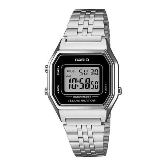 CASIO COLLECTION & VINTAGE ICONIC LADY - BLACK Damen Quarzuhr aus Kunststoff mit Metal 28.5 mm – Produktansicht