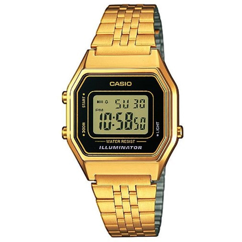 CASIO COLLECTION & VINTAGE ICONIC LADY GOLD - BLACK LA680WEGA-1ER Multifunction Armbanduhr 28.5 mm Schwarz