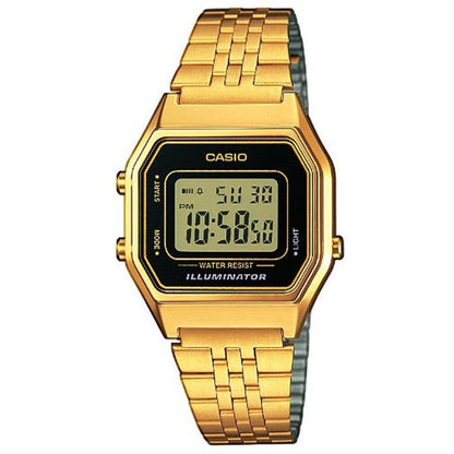 CASIO COLLECTION & VINTAGE ICONIC LADY GOLD - BLACK LA680WEGA-1ER Multifunction Armbanduhr 28.5 mm Schwarz