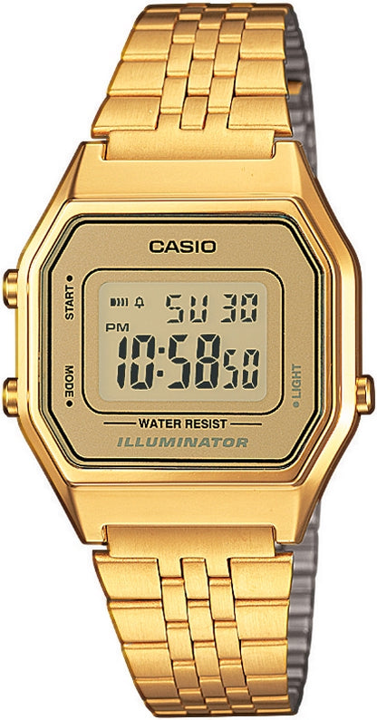CASIO COLLECTION & VINTAGE ICONIC LADY GOLD - GOLD LA680WEGA-9ER Multifunction Armbanduhr 28.5 mm Gold