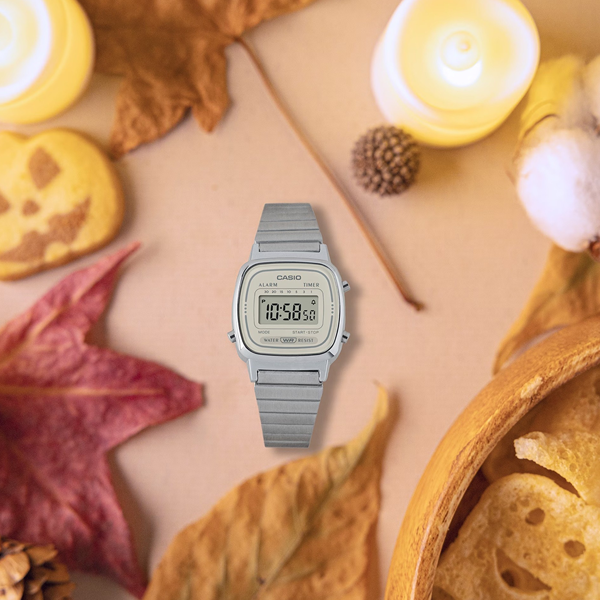 CASIO COLLECTION & VINTAGE ICONIC MINI STEEL - CREAM LA670WEA-8AEF Multifunction Armbanduhr 25 mm ansicht-3