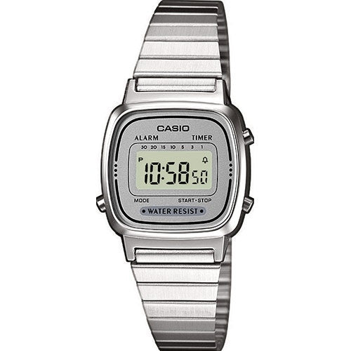 CASIO COLLECTION & VINTAGE ICONIC MINI STEEL - LIGHT GREY Damen Quarzuhr aus Kunststoff mit – Produktansicht