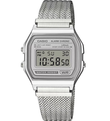 CASIO COLLECTION & VINTAGE ICONIC - SILVER A158WEM-7EF Multifunction Armbanduhr 33 mm Silber ansicht-2