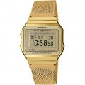 CASIO COLLECTION & VINTAGE ICONIC SLIM DESIGN - GOLD MESH A700WEMG-9AEF Multifunction Armbanduhr 35.5 mm Gold ansicht-3