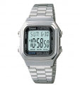 CASIO COLLECTION & VINTAGE ILLUMINATOR 10 YEAR BATTERY DUAL TIME Unisex Quarzuhr aus Kunststoff – Seitenansicht