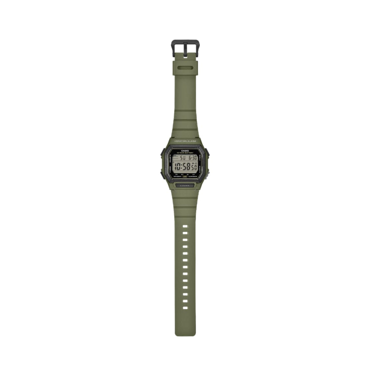 CASIO COLLECTION & VINTAGE ILLUMINATOR 10 YEARS BATTERY - ARMY GREEN W-738H-3AVEF Armbanduhr Grün ansicht-2
